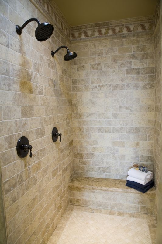 Modern Shower with Built-in Niche